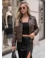 Дамско яке DSTREET TY5874 КАФЯВО