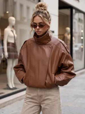 Дамско яке DSTREET TY6065 КАФЯВО
