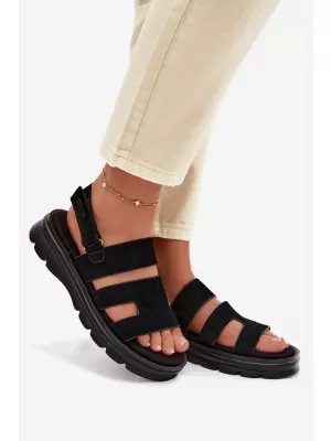 Дамски сандали BIG STAR SHOES TT274484 ЧЕРЕН