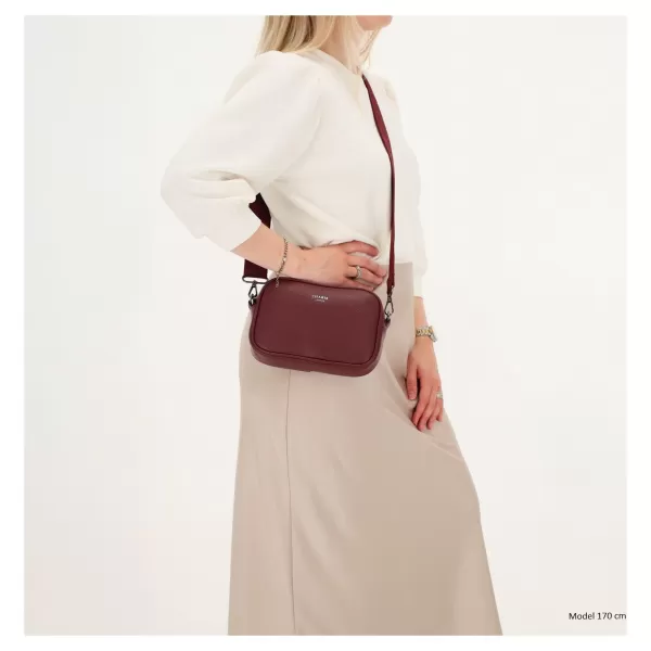  Чанта през рамо CHARM LONDON Mulberry street W01597 Bordeaux red ЧЕРВЕНО БОРДО 
