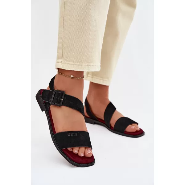  Дамски сандали BIG STAR SHOES TT274490 ЧЕРЕН 