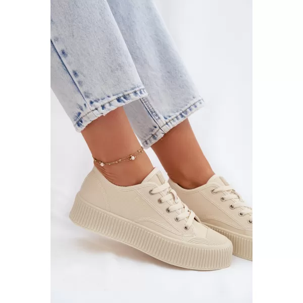  Дамски кецове BIG STAR SHOES TT274271 БЕЖОВО 