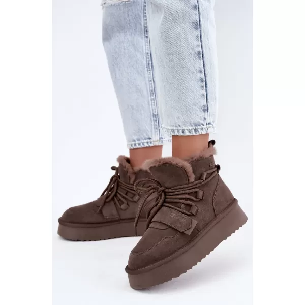  Дамски обувки BIG STAR SHOES UU274315 КАФЯВИ/БЕЖОВИ СЕНКИ 