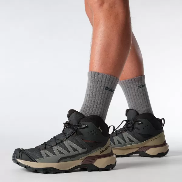  Мъжки обувки SALOMON X ULTRA 360 MID GORE-TEX L47743300 ФАНТОМ/ДЕСЕРТЕН ТЕН/РОМ СТАФИДИ 
