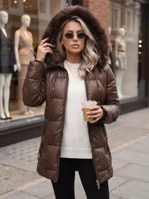 Дамско яке DSTREET TY5757 КАФЯВО