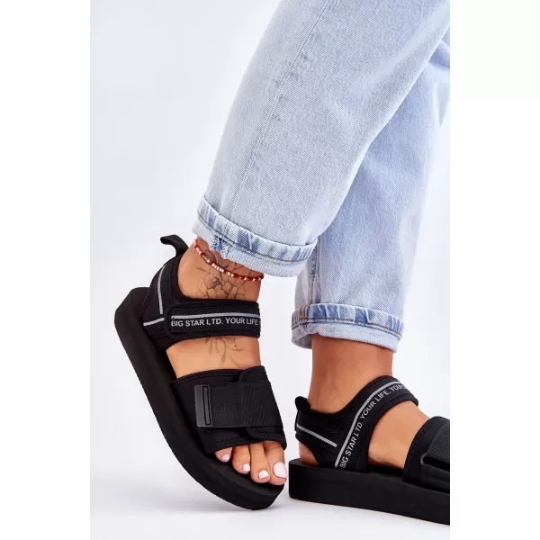  Дамски сандали BIG STAR SHOES LL274784 ЧЕРЕН 
