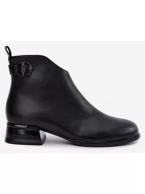 Дамски боти до глезена VINCEZA 58692 ЧЕРЕН
