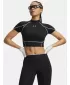 Дамска тениска UNDER ARMOUR HEATGEAR ELITE CROP MCK SS 6014710-008 ЧЕРЕН