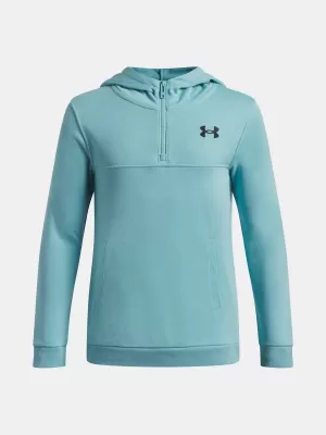 Суичър за момче UNDER ARMOUR RIVAL LW 1/4 ZIP HOODIE 6009316-425 СИНЬО
