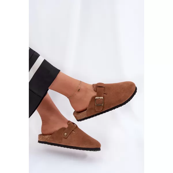  Дамски чехли BIG STAR SHOES RR274A387 КАФЯВО/БЕЖОВО 