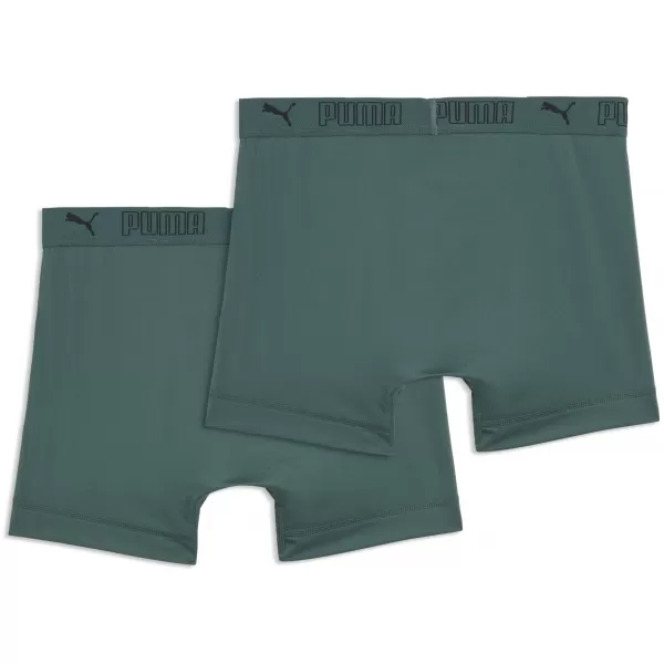  Мъжки боксерки PUMA SPORT MICROFIBER BOXER 2P 93552016 ЗЕЛЕНО 