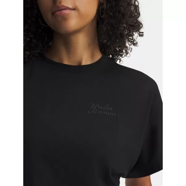  Дамска тениска UNDER ARMOUR CROPPED SCRIPT SS TEE 6009677-008 ЧЕРЕН 