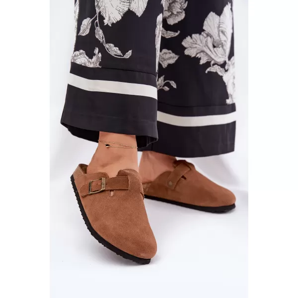  Дамски чехли BIG STAR SHOES RR274A387 КАФЯВО/БЕЖОВО 