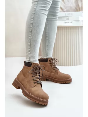 Дамски боти BIG STAR SHOES OO274A289 КАФЯВО/БЕЖОВО
