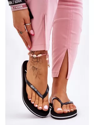 Дамски джапанки BIG STAR SHOES LL274761 ЧЕРЕН