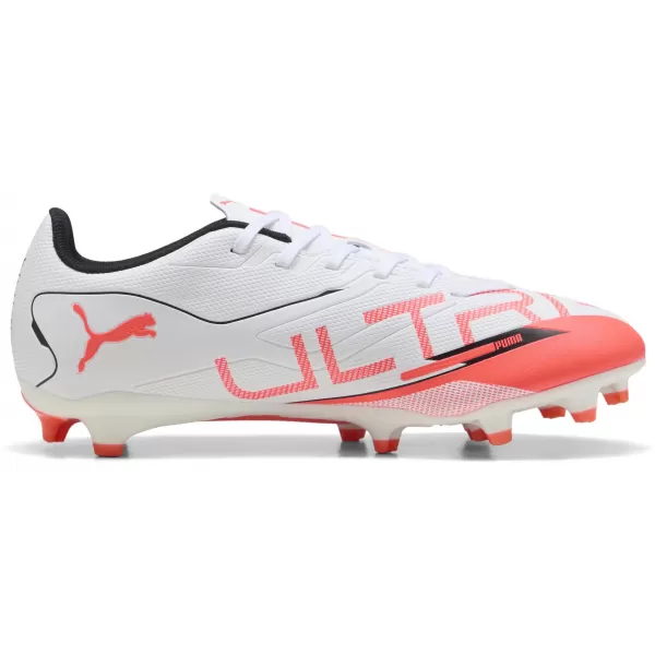  Футболни обувки PUMA ULTRA 5 PLAY FG/AG 108169-01 БЯЛО/ЧЕРНО/СВЕТЕЩО ЧЕРВЕНО 