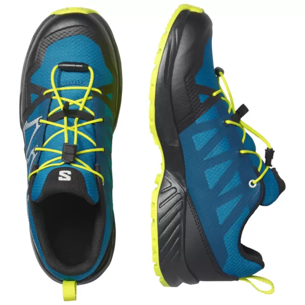  Детски обувки SALOMON OUTSCAPE WATERPROOF L49212500 MYKONOS BLUE/BLACK/ACID LIME 