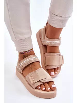 Дамски сандали BIG STAR SHOES LL274787 БЕЖОВО