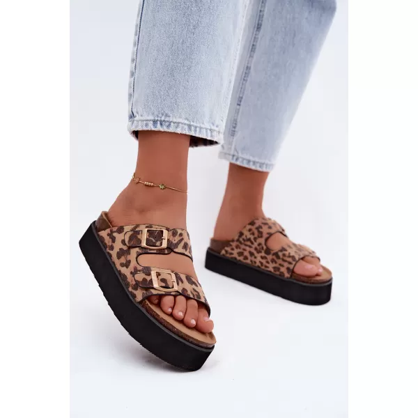  Дамски чехли WRANGLER 20261072.92A КАФЯВО/БЕЖОВО 