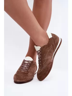 Дамски кецове ZAZOO N1414/772/1098 КАФЯВО/БЕЖОВО