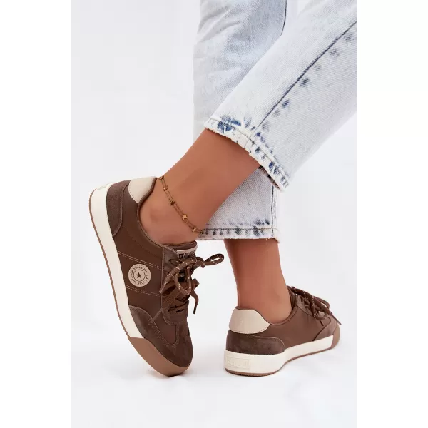  Дамски кецове BIG STAR SHOES UU274002 КАФЯВО/БЕЖОВО 