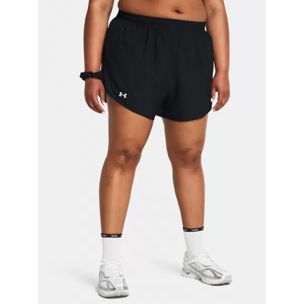  Дамски шорти UNDER ARMOUR UA FLY BY 3'' SHORTS 1382853-001 ЧЕРЕН 