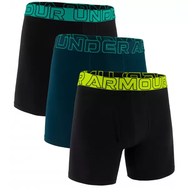  Мъжки боксерки UNDER ARMOUR UA PERFORMANCE COTTON - SOLID 6 - 3PK 1383889-007 ЧЕРЕН 