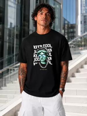 Мъжка тениска DSTREET NX1015R-BK-O ЧЕРЕН