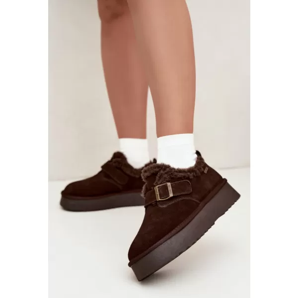  Дамски снежни човеци BIG STAR SHOES UU274319 КАФЯВО/БЕЖОВО 