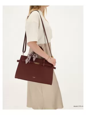 Пазарска чанта CHARM LONDON The Hamptons W01592 Bordeaux red ЧЕРВЕНО БОРДО