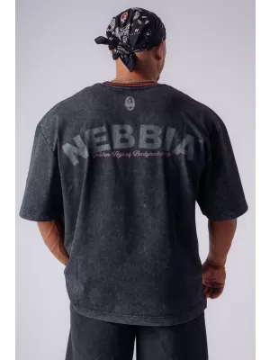 Мъжки тениски NEBBIA OLYMPIA HEAVYWEIGHT COTTON 941 ЧЕРЕН