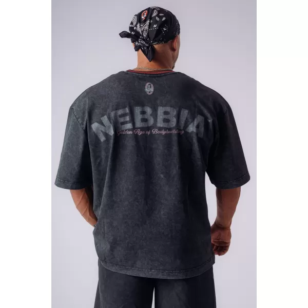  Мъжки тениски NEBBIA OLYMPIA HEAVYWEIGHT COTTON 941 ЧЕРЕН 