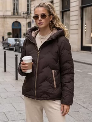 Дамско яке DSTREET TY5944 КАФЯВО