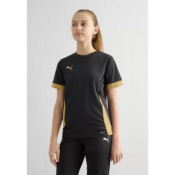  Детска спортна тениска PUMA TEAMGOAL MATCHDAY JERSEY JR 70574828 PUMA BLACK/PUMA GOLD/MATTE GOLD 