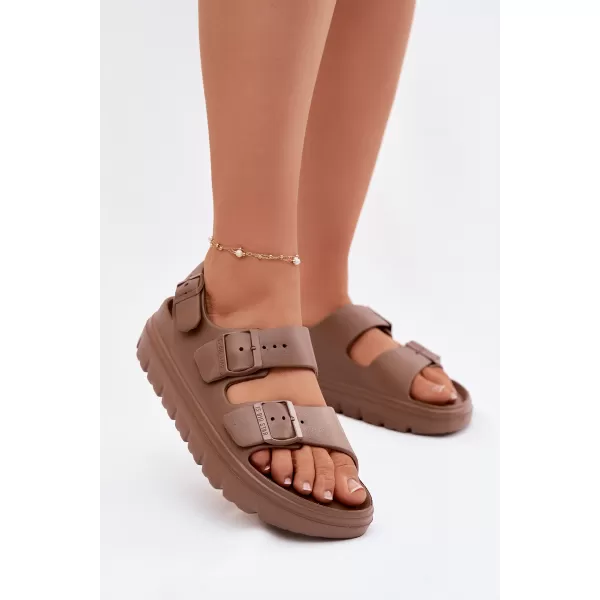  Дамски сандали BIG STAR SHOES TT274A035 КАФЯВО/БЕЖОВО 