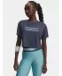 Дамска тениска UNDER ARMOUR TECH BRANDED CROP SS 6009987-044 СИВО
