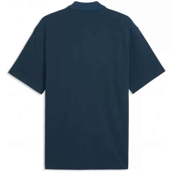  Мъжка тениска с яка PUMA WARDROBE ESS PIQUE RELAXED POLO 62965736 СРЕДНОЩЕН БЕНЗИН 