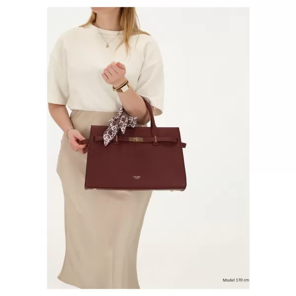  Пазарска чанта CHARM LONDON The Hamptons W01592 Bordeaux red ЧЕРВЕНО БОРДО 