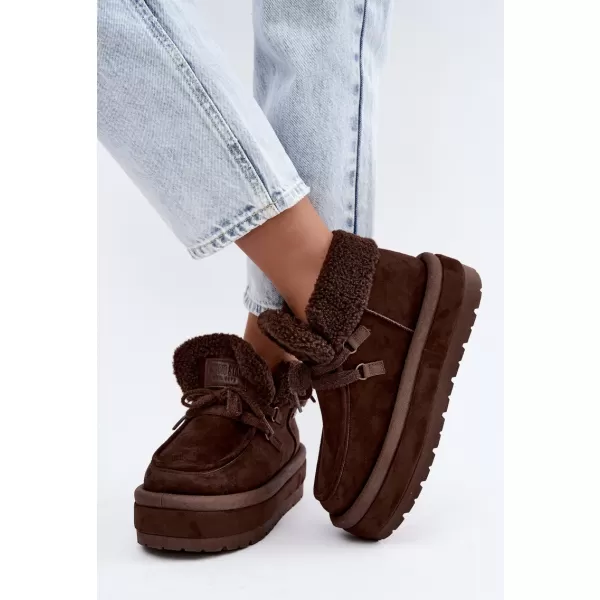  Дамски обувки BIG STAR SHOES UU274214 КАФЯВИ/БЕЖОВИ СЕНКИ 