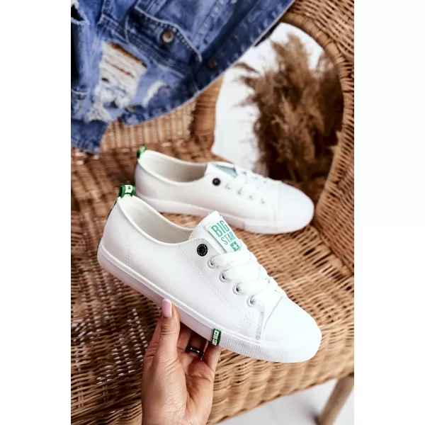  Дамски кецове BIG STAR SHOES GG274006 БЯЛО/ЗЕЛЕНО 