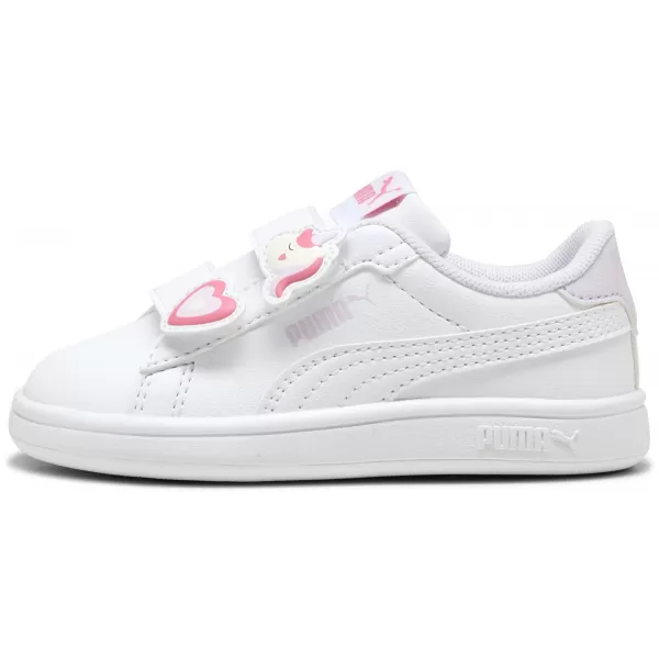  Детски кецове PUMA SMASH 3.0 BADGES V INF 397287-07 ПУМА БЯЛА/МАГИЧЕСКА РОЗА 