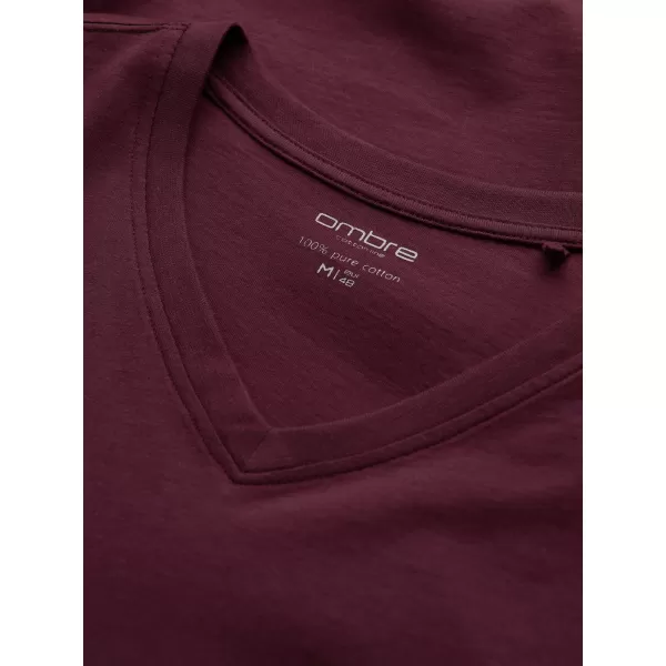 Мъжка тениска OMBRE L171 БОРДО 