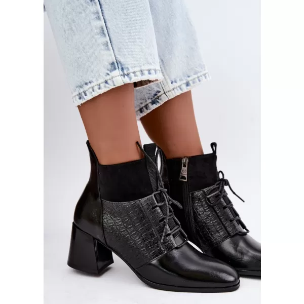  Дамски боти до глезена VINCEZA 58670 ЧЕРЕН 