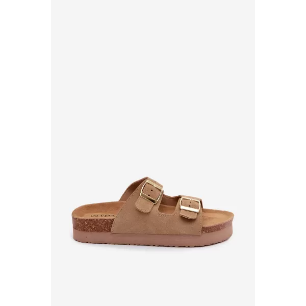  Дамски чехли VINCEZA 102657 БЕЖОВО 