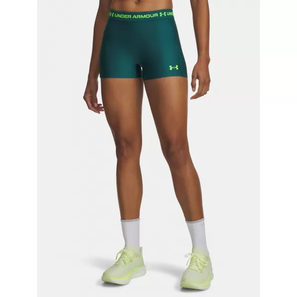  Дамски шорти UNDER ARMOUR HEATGEAR SHORTY 6010725-338 ЗЕЛЕНО 
