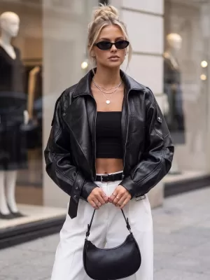 Дамско яке DSTREET TY5844 ЧЕРЕН