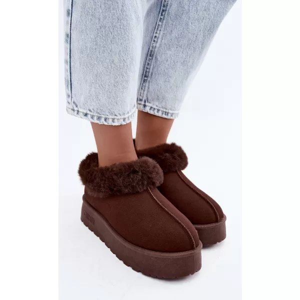  Дамски снежни човеци BIG STAR SHOES UU274203 КАФЯВИ/БЕЖОВИ СЕНКИ 