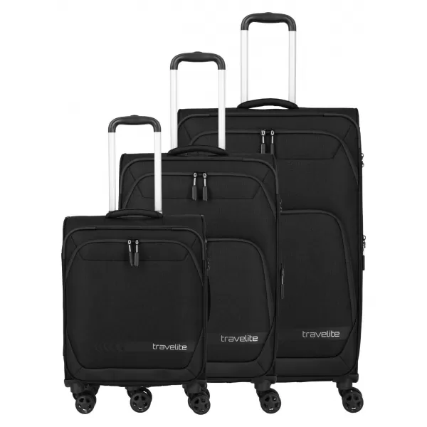  Комплект куфари TRAVELITE Kick Off 4w S, M exp, L exp ЧЕРЕН 