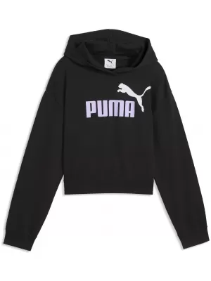 Детски суичър PUMA ESS 2 COLOR NO. 1 LOGO SHORT LENGTH HOOD 68607255 ПУМА ЧЕРНО/СВЕТЛА ЛАВАНДУЛА