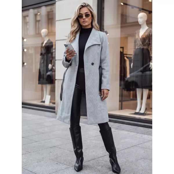  Дамско палто DSTREET NY0649 СВЕТЛО СИВО 